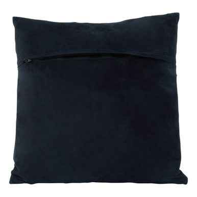 Bosie Safira Black and White Hair on Leather Cushion