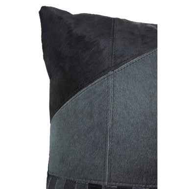Bosie Safira Black And Grey Hair on Leather Cushion