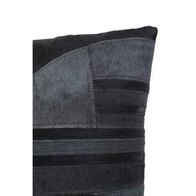 Bosie Safira Black And Grey Hair on Leather Cushion