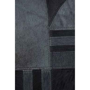 Bosie Safira Black And Grey Hair on Leather Cushion