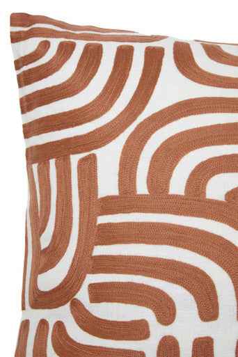 Bosie Ozella Natural And Terracotta Square Cushion