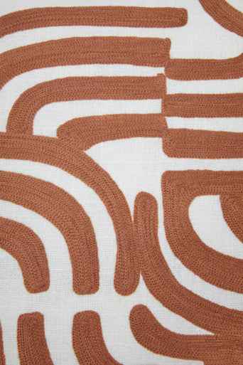 Bosie Ozella Natural And Terracotta Square Cushion