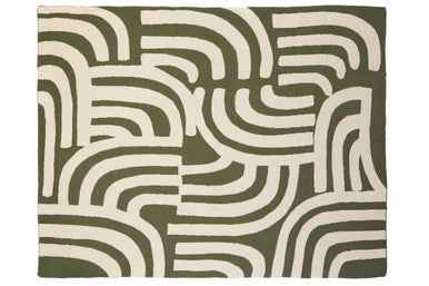 Bosie Ozella Natural And Green Throw