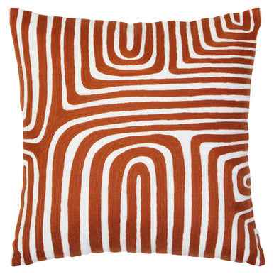 Bosie Ozella Rust And White Cushion