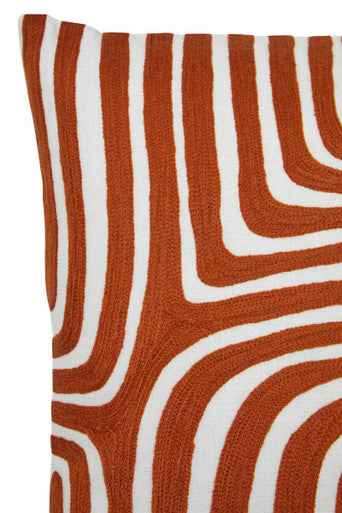 Bosie Ozella Rust And White Cushion