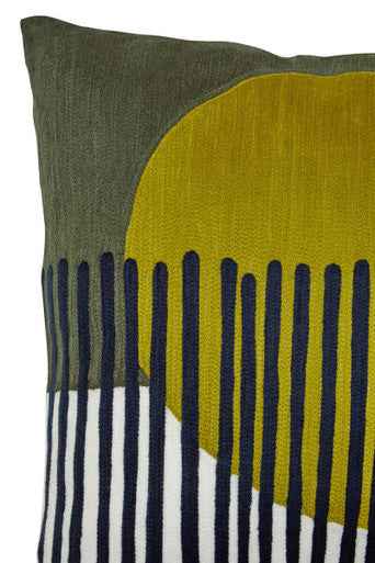 Bosie Ozella Green And White Cushion