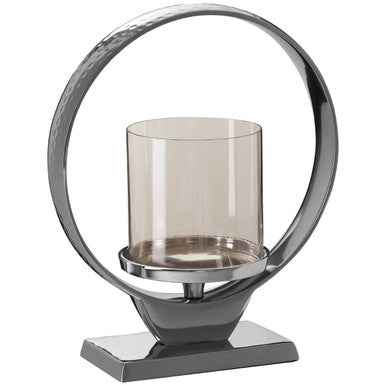 Cirqua Small Silver Finish Candle Holder