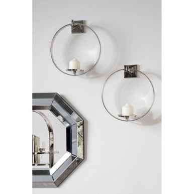 Cirqua Silver Finish Wall Sconce