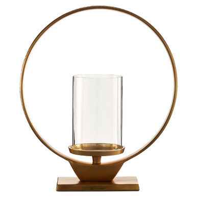 Cirqua Medium Gold Finish Candle Holder