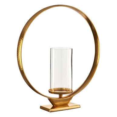 Cirqua Large Gold Finish Candle Holder