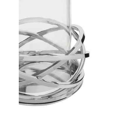 Luna Twist Small Silver Finish Candle Holder