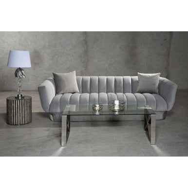 Luna Twist Large Silver Finish Candle Holder