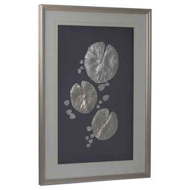 Nason Silver Leaf Design Framed Wall Art
