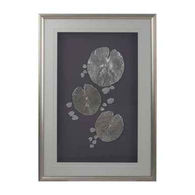 Nason Silver Leaf Design Framed Wall Art
