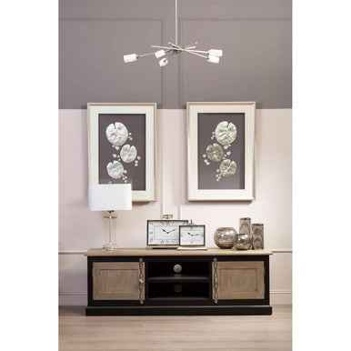 Nason Silver Leaf Design Framed Wall Art