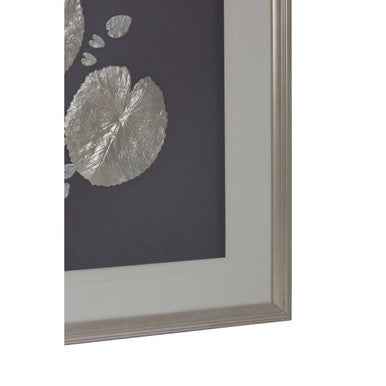 Nason Silver Leaf Design Framed Wall Art