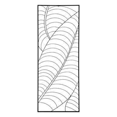 Trento Small Black Leaf Design Wall Art