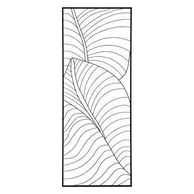 Trento Large Black Leaf Design Wall Art