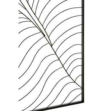 Trento Large Black Leaf Design Wall Art