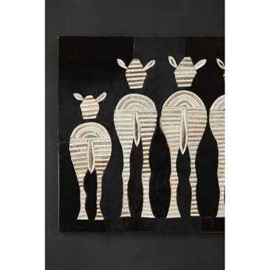 Safira Leather Patchwork Zebra Wall Art