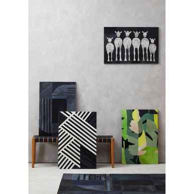 Safira Leather Patchwork Zebra Wall Art