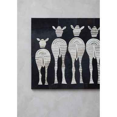 Safira Leather Patchwork Zebra Wall Art