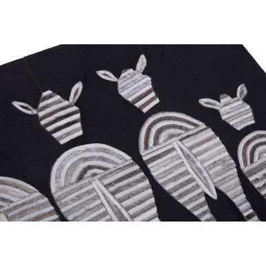Safira Leather Patchwork Zebra Wall Art