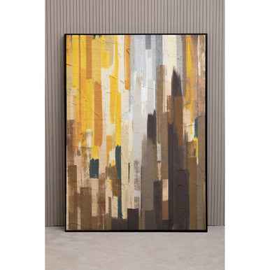 Astratto Ochre Canvas Wall Art
