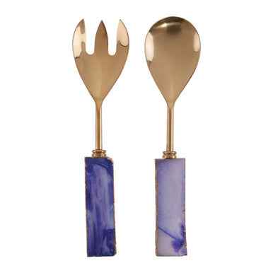 Bowerbird Agata Blue Warm Metallic Serving Set
