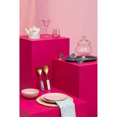 Bowerbird Blue Agate Napkin Rings