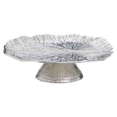 Salma Silver Finish Lotus Leaf Cake Stand