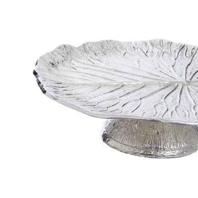 Salma Silver Finish Lotus Leaf Cake Stand