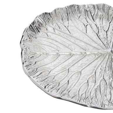 Salma Silver Finish Lotus Leaf Cake Stand