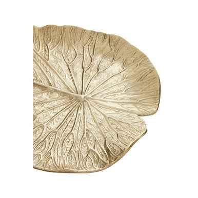 Salma Gold Finish Lotus Leaf Cake Stand