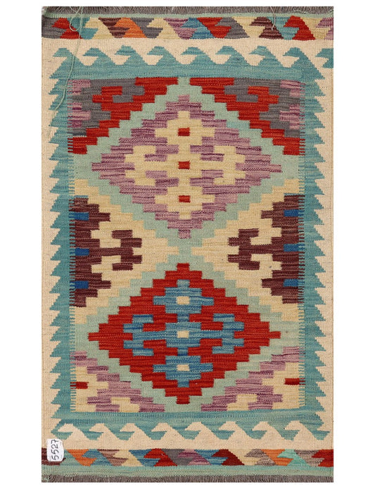 Maimana Afghanistan Kilim Rug - 122 x 75 cm