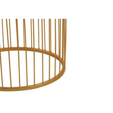 Avantis Gold Metal Wireframe Round Side Table