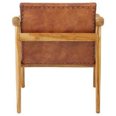 Kendari Chair With Brown Plain Leather