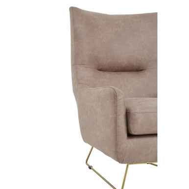 Henry Brown Faux Leather Armchair