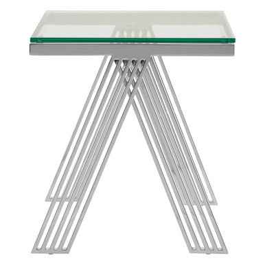 Piermount Clear Glass End Table