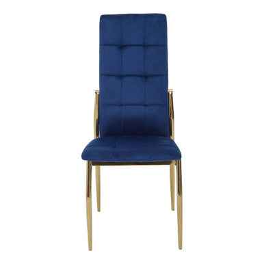 Tamzin Blue Velvet High Back Dining Chair