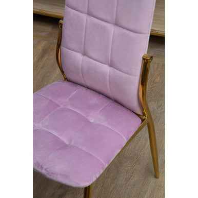 Tamzin Pink Velvet High Back Dining Chair