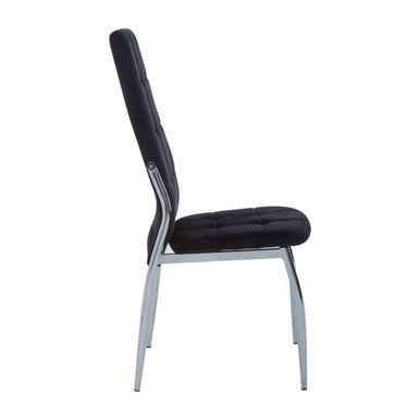 Tamzin Black Velvet High Back Dining Chair