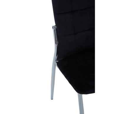 Tamzin Black Velvet High Back Dining Chair