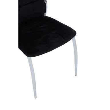Tamzin Black Velvet High Back Dining Chair
