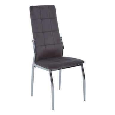 Tamzin Grey Velvet High Back Dining Chair