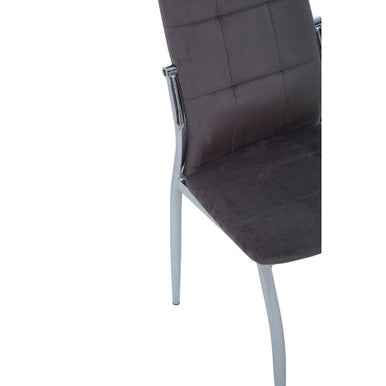 Tamzin Grey Velvet High Back Dining Chair