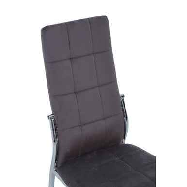Tamzin Grey Velvet High Back Dining Chair