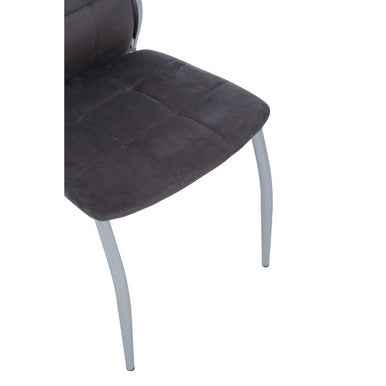 Tamzin Grey Velvet High Back Dining Chair