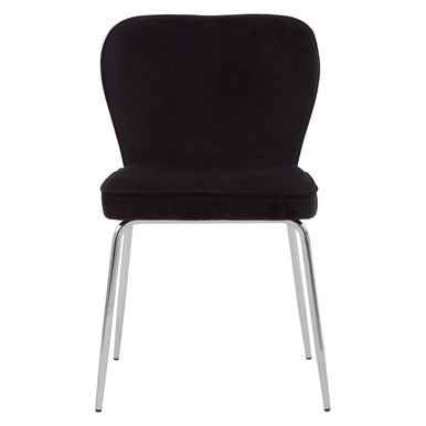 Tamzin Curved Black Chrome Finish Dining Chair