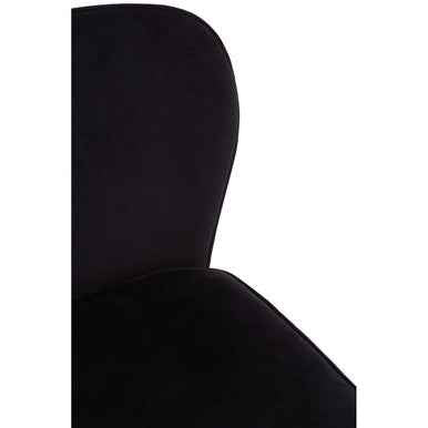 Tamzin Curved Black Chrome Finish Dining Chair